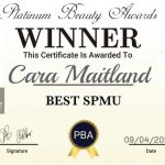 Cara's Best SPMU award 2024.