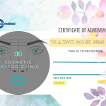 Sample of Certificate of Achievement from Cosmetic Tattoo Clinic Manchester.